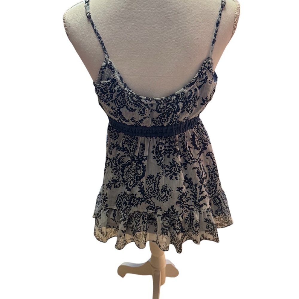 Abercrombie and Fitch Blue Navy and White Floral Camisole Top Size M Lined NEW - Picture 16 of 16